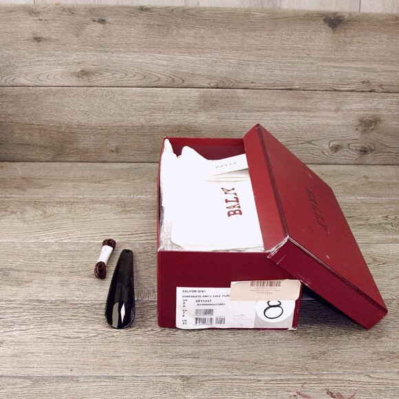 * NIB * $895 Nordstrom BALLY Switzerland US 8 D Chocolate o *add $15 Cedar Trees main image 4